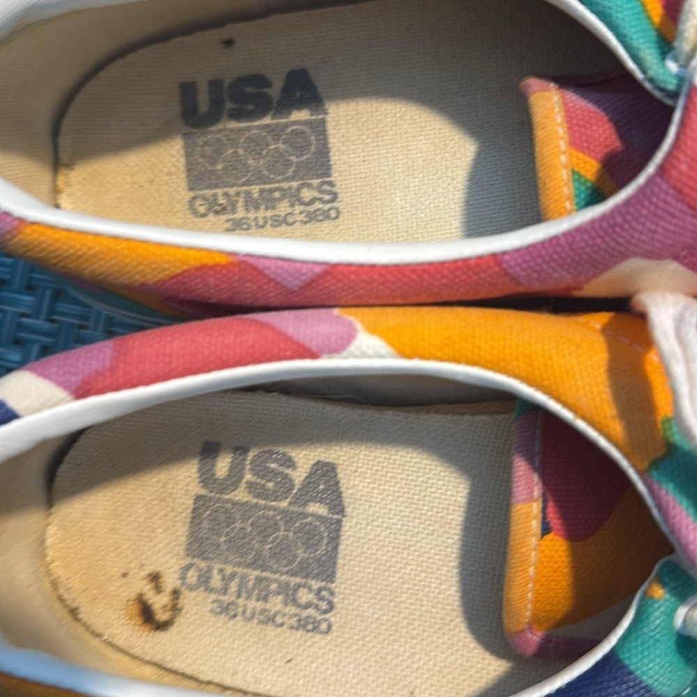 Vintage Colorful USA Olympics sneakers - May be ONE OF A KIND! - Size 10D - Picture 5 of 7